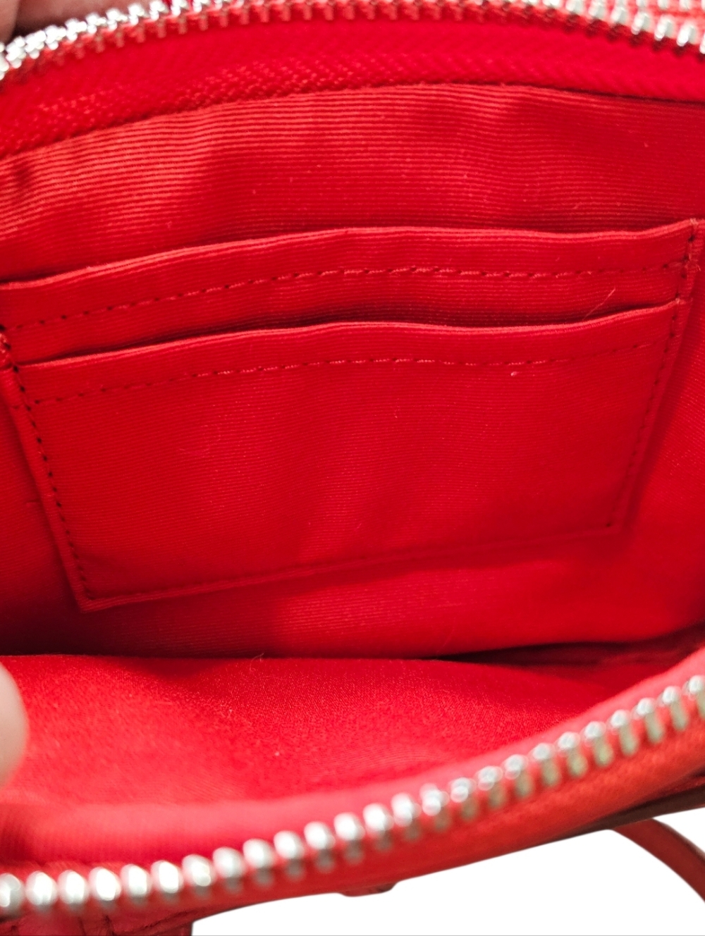 Coach Double Zip Camera Crossbody Bag Red Pebbled Leather F65988 | Boutique EUC - Picture 6 of 11